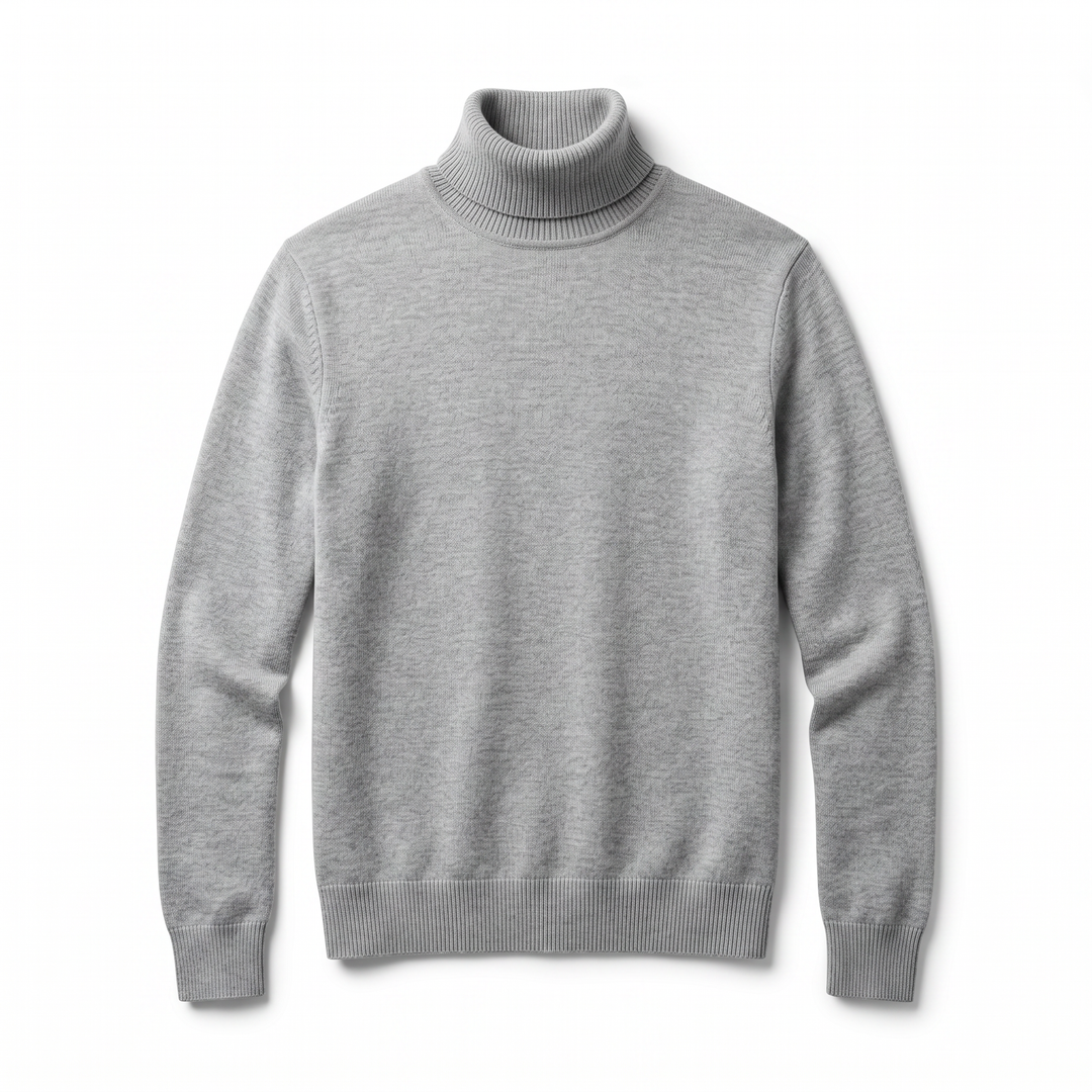 Turtleneck Sweater | Men's Slim Fit Knit, Classic Minimal Business Casual