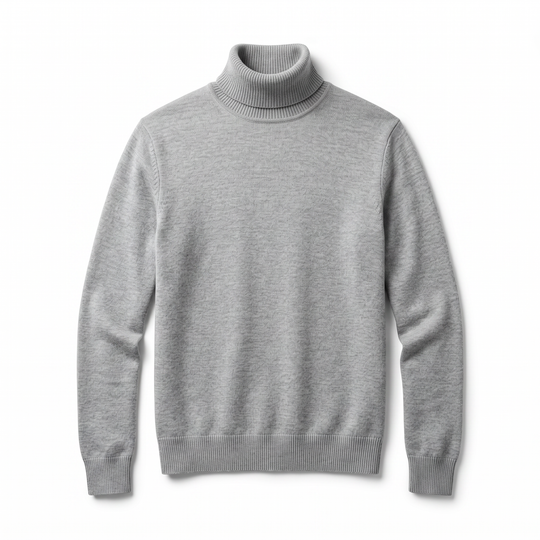Turtleneck Sweater | Men's Slim Fit Knit, Classic Minimal Business Casual