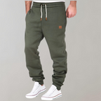 Men's jogger pants with elastic waistband and drawstring, casual relaxed fit