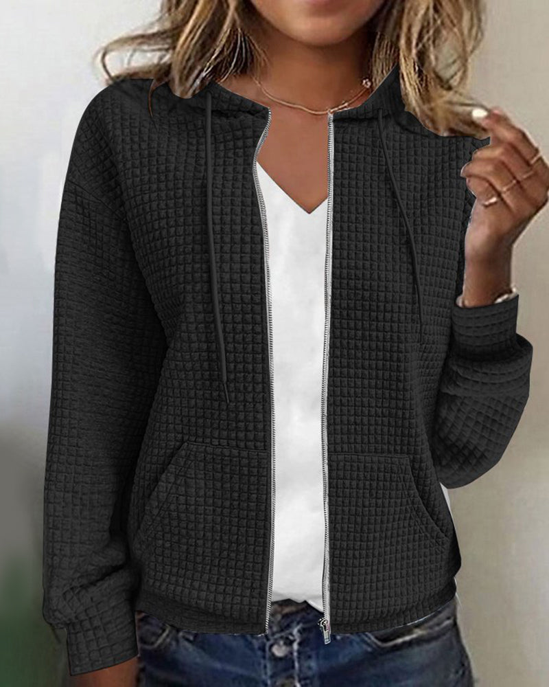 Women's casual jacket with pockets and modern fit, premium cotton blend