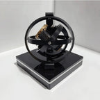 Automatic watch winder for mechanical watches with quiet motor and programmable rotation