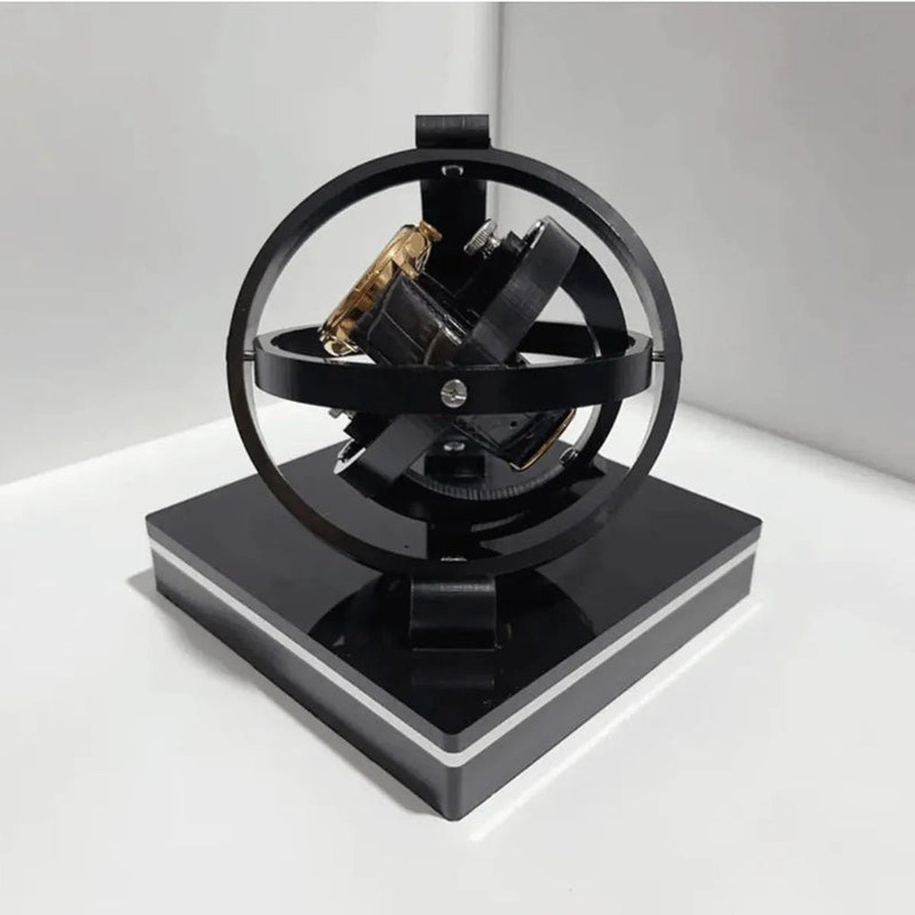 Automatic watch winder for mechanical watches with quiet motor and programmable rotation