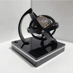 Automatic watch winder for mechanical watches with quiet motor and programmable rotation