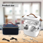 Electric lunch box 3-in-1 car and office food heater 1.8L capacity