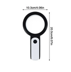 Magnifying glass for seniors with 30X zoom and 12 built-in LED lights, lightweight handheld
