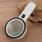 Magnifying glass with LED light, 30x optical magnification, reading aid for seniors