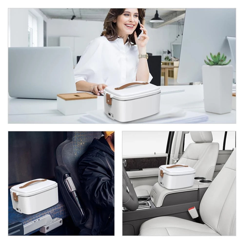 Electric lunch box 3-in-1 car and office food heater 1.8L capacity
