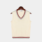 Men cotton sleeveless sweater V neck in multiple colours