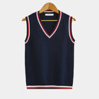 Men cotton sleeveless sweater V neck in multiple colours