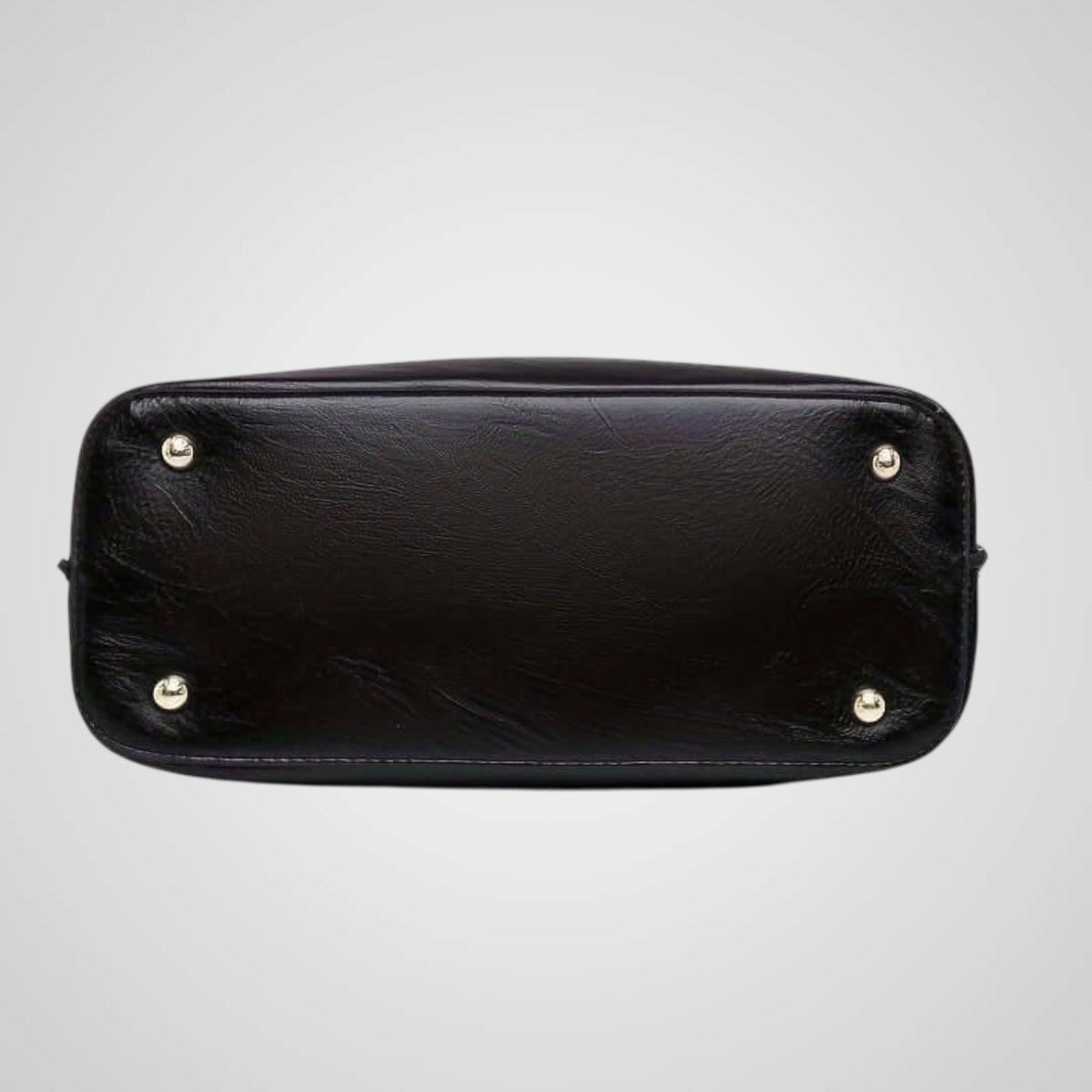 Women's two-tone leather handbag, shoulder bag in black, coffee and red