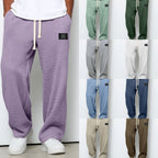 Men's comfort trousers relaxed fit with adjustable waistband, breathable everyday pants