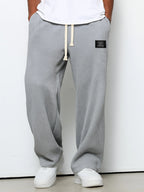 Men's comfort trousers relaxed fit with adjustable waistband, breathable everyday pants
