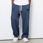 Men's comfort trousers relaxed fit with adjustable waistband, breathable everyday pants