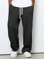 Men's comfort trousers relaxed fit with adjustable waistband, breathable everyday pants