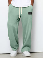 Men's comfort trousers relaxed fit with adjustable waistband, breathable everyday pants