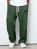 Men's comfort trousers relaxed fit with adjustable waistband, breathable everyday pants