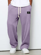 Men's comfort trousers relaxed fit with adjustable waistband, breathable everyday pants