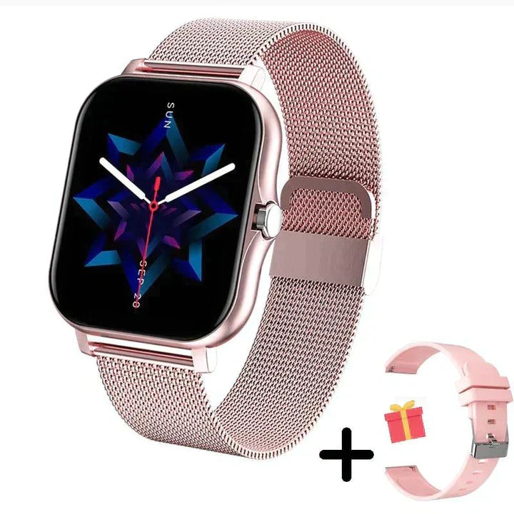 Smart watch with Bluetooth calling and health monitoring, 1.83" HD touchscreen fitness smartwatch
