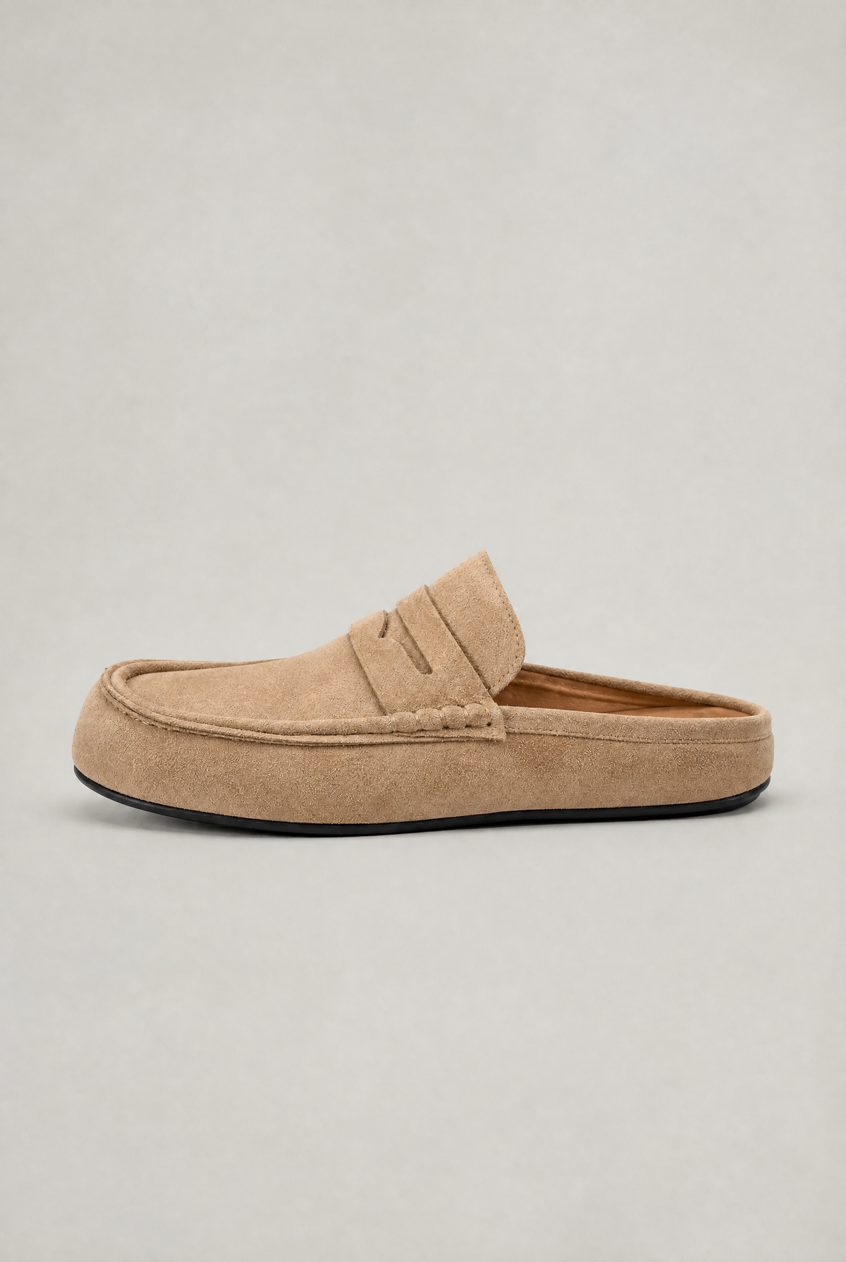 Mens Mule Loafers | Backless Suede Look Slip On Shoes