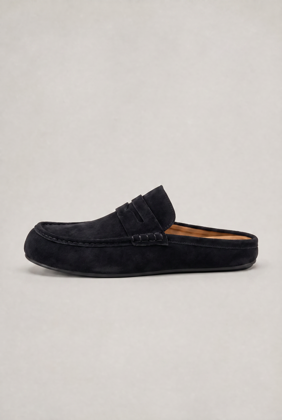 Mens Mule Loafers | Backless Suede Look Slip On Shoes
