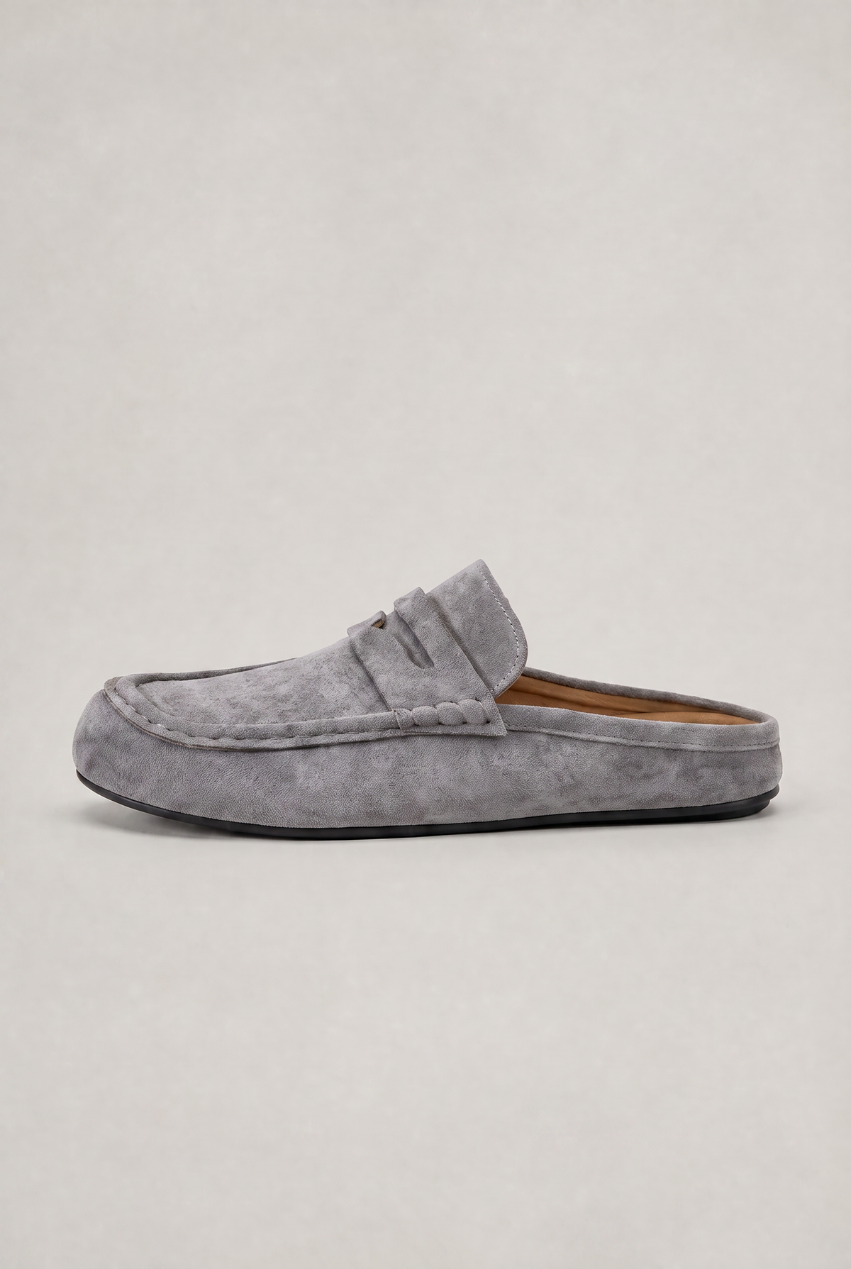 Mens Mule Loafers | Backless Suede Look Slip On Shoes