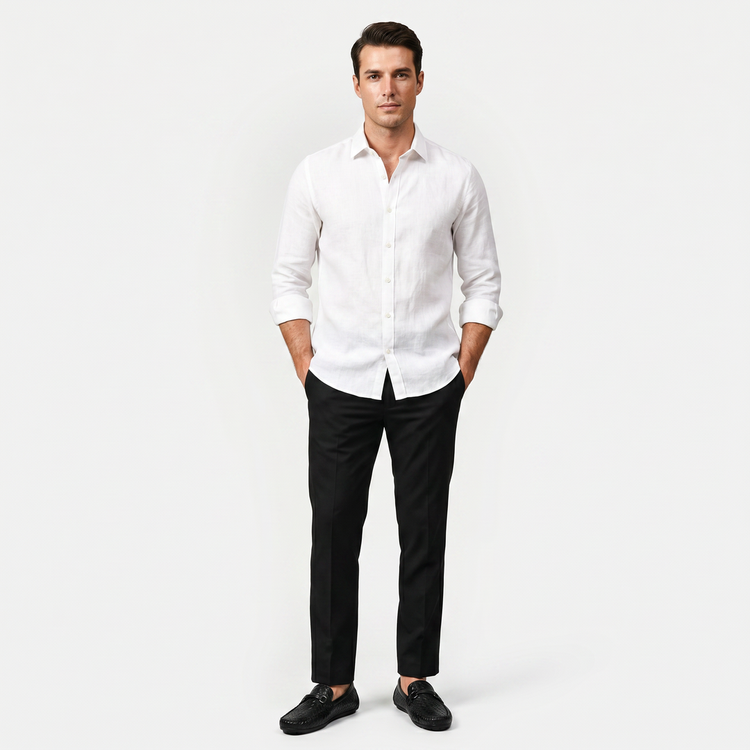 Men's Leather Loafers | Woven Slip-On Driving Style