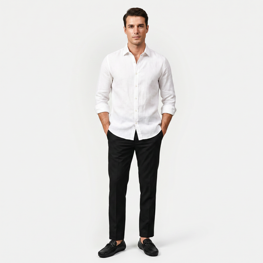 Men's Leather Loafers | Woven Slip-On Driving Style