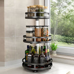 Metal rotating organizer 3-tier 360° swivel for desk kitchen bathroom