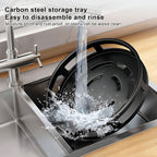 Metal rotating organizer 3-tier 360° swivel for desk kitchen bathroom