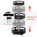 Metal rotating organizer 3-tier 360° swivel for desk kitchen bathroom