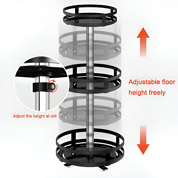 Metal rotating organizer 3-tier 360° swivel for desk kitchen bathroom