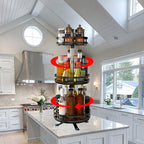 Metal rotating organizer 3-tier 360° swivel for desk kitchen bathroom