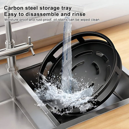 Metal rotating organizer 3-tier 360° swivel for desk kitchen bathroom