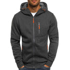 Men's zip-up hoodie relaxed fit casual lightweight full-length zipper