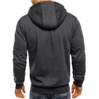 Men's zip-up hoodie relaxed fit casual lightweight full-length zipper
