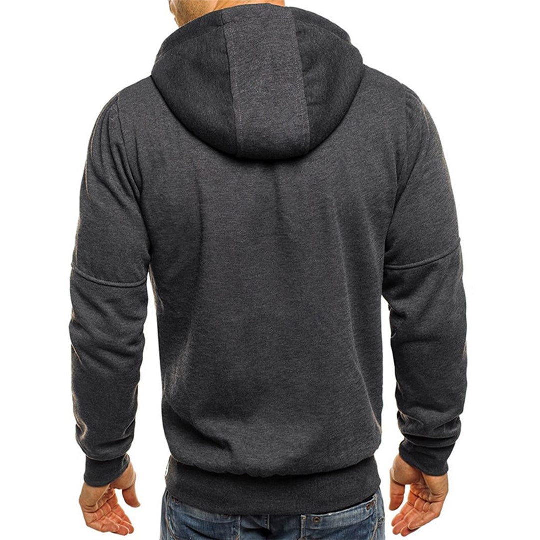 Men's zip-up hoodie relaxed fit casual lightweight full-length zipper