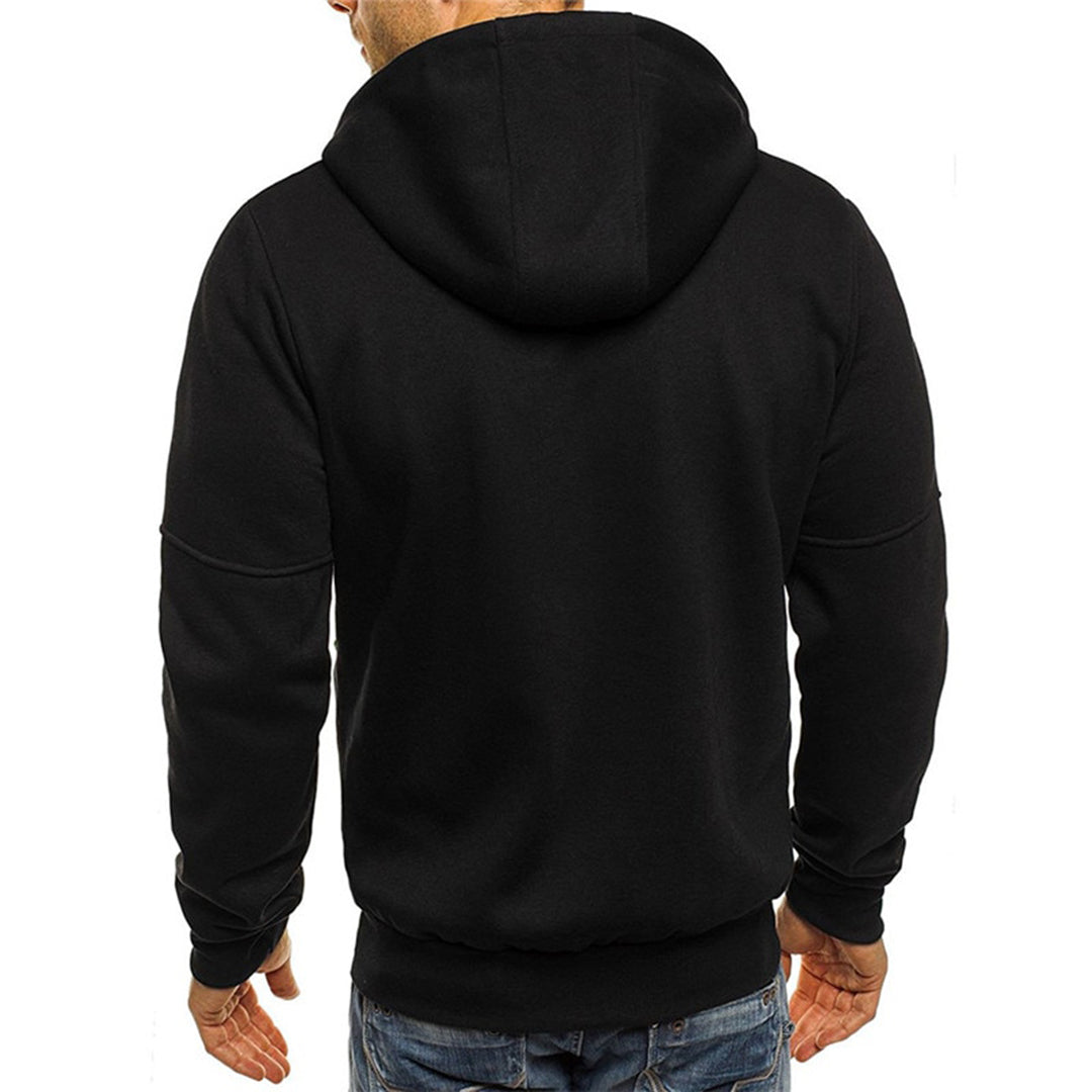 Men's zip-up hoodie relaxed fit casual lightweight full-length zipper