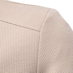 Men zip up bomber jacket with quilted shoulder detail and ribbed collar
