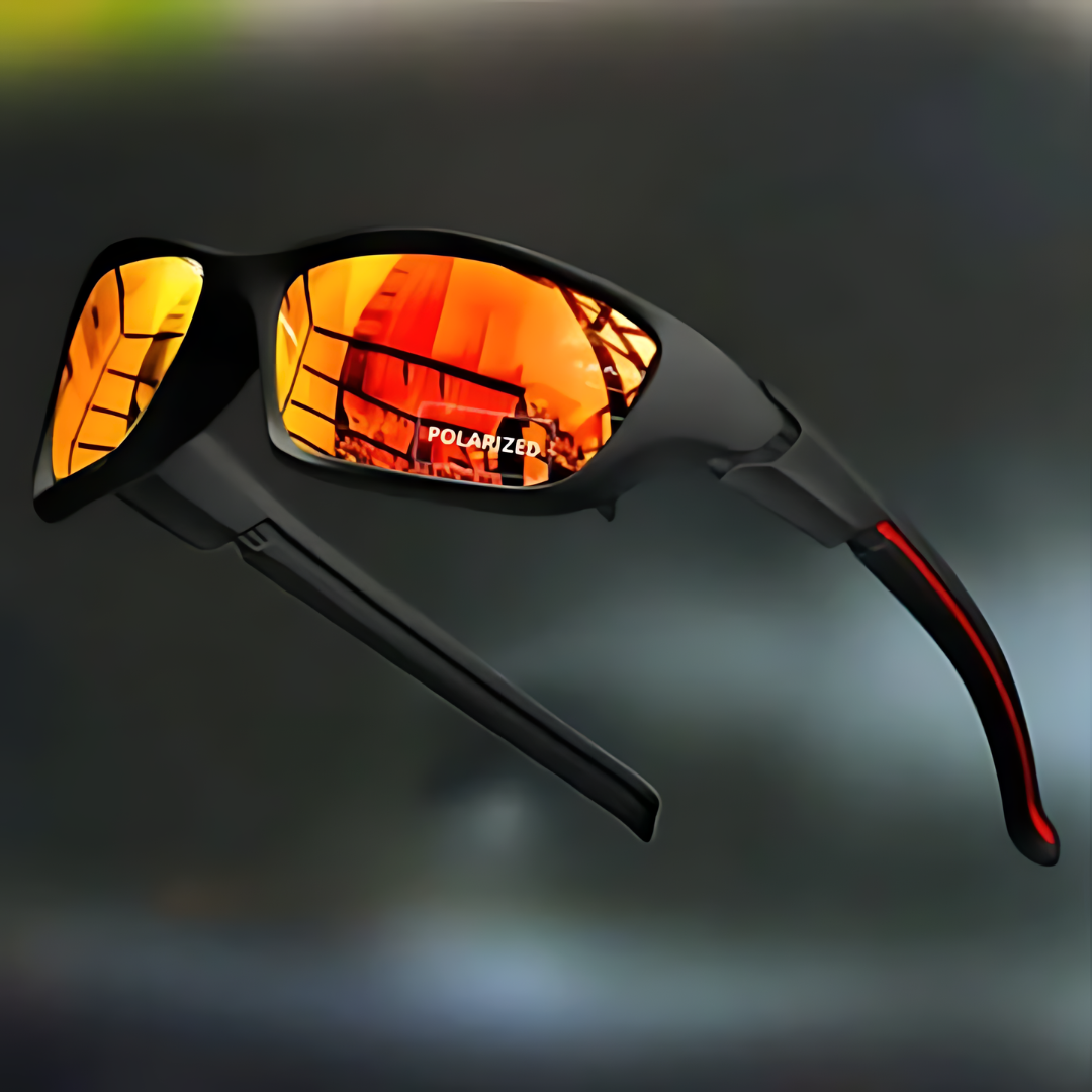 Polarised sunglasses with UV400 protection, lightweight unisex sport frame