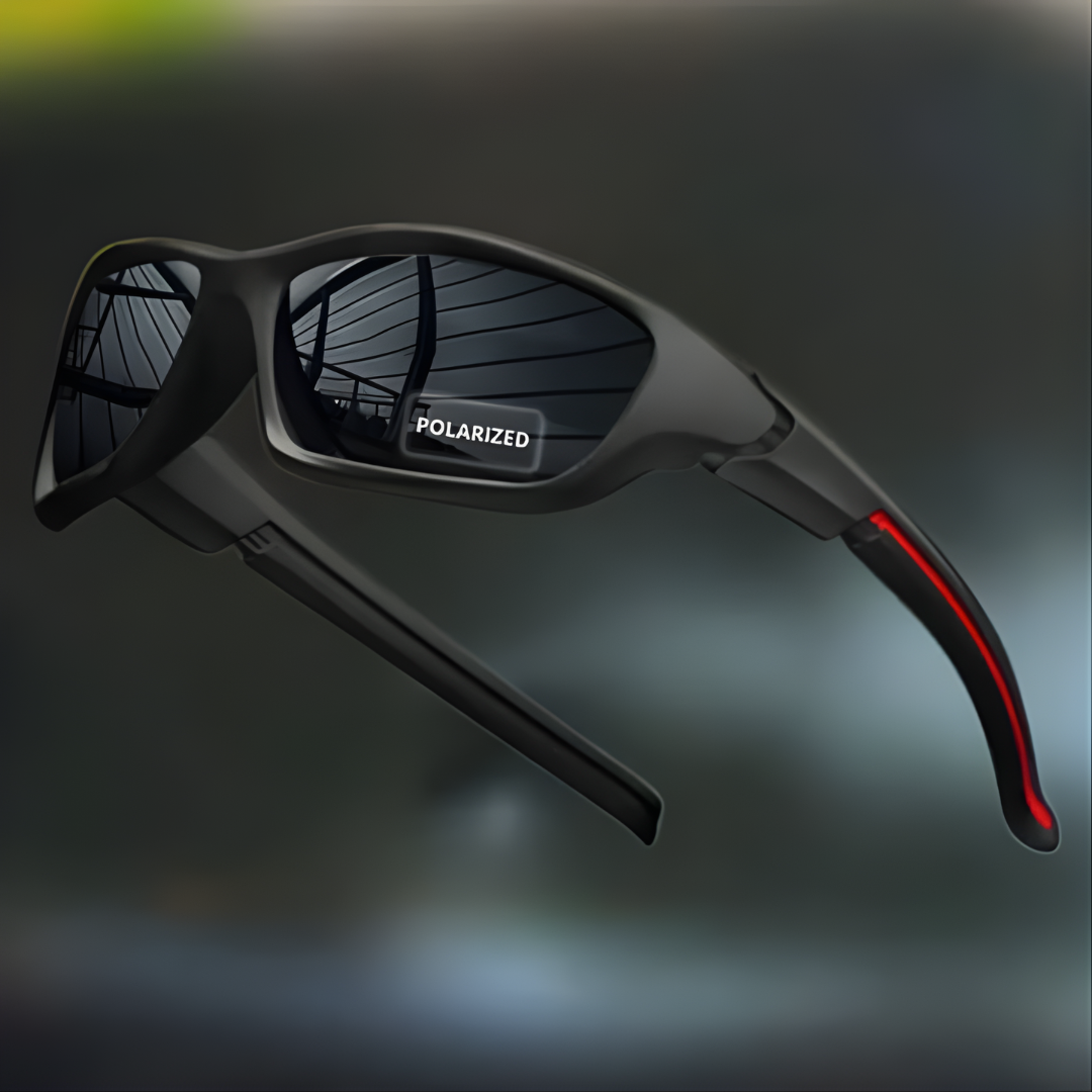 Polarised sunglasses with UV400 protection, lightweight unisex sport frame