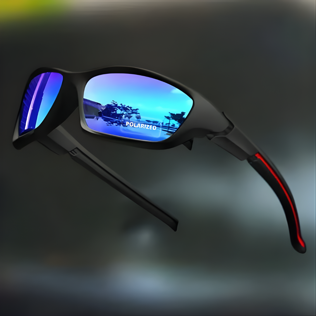 Polarised sunglasses with UV400 protection, lightweight unisex sport frame