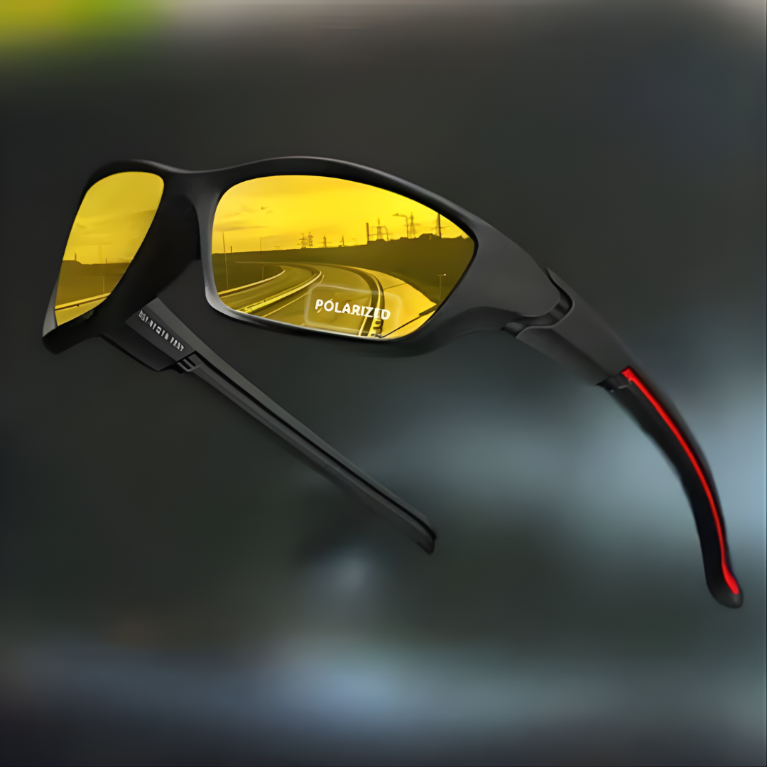 Polarised sunglasses with UV400 protection, lightweight unisex sport frame