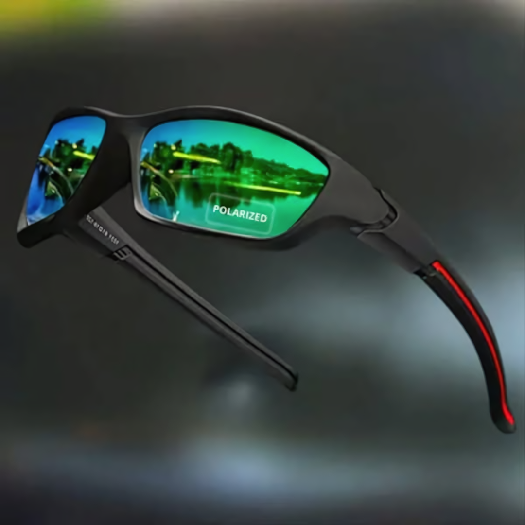 Polarised sunglasses with UV400 protection, lightweight unisex sport frame