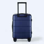 Hard shell luggage set 3-piece with 4-wheel spinner and combination lock, black and blue