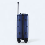 Hard shell luggage set 3-piece with 4-wheel spinner and combination lock, black and blue