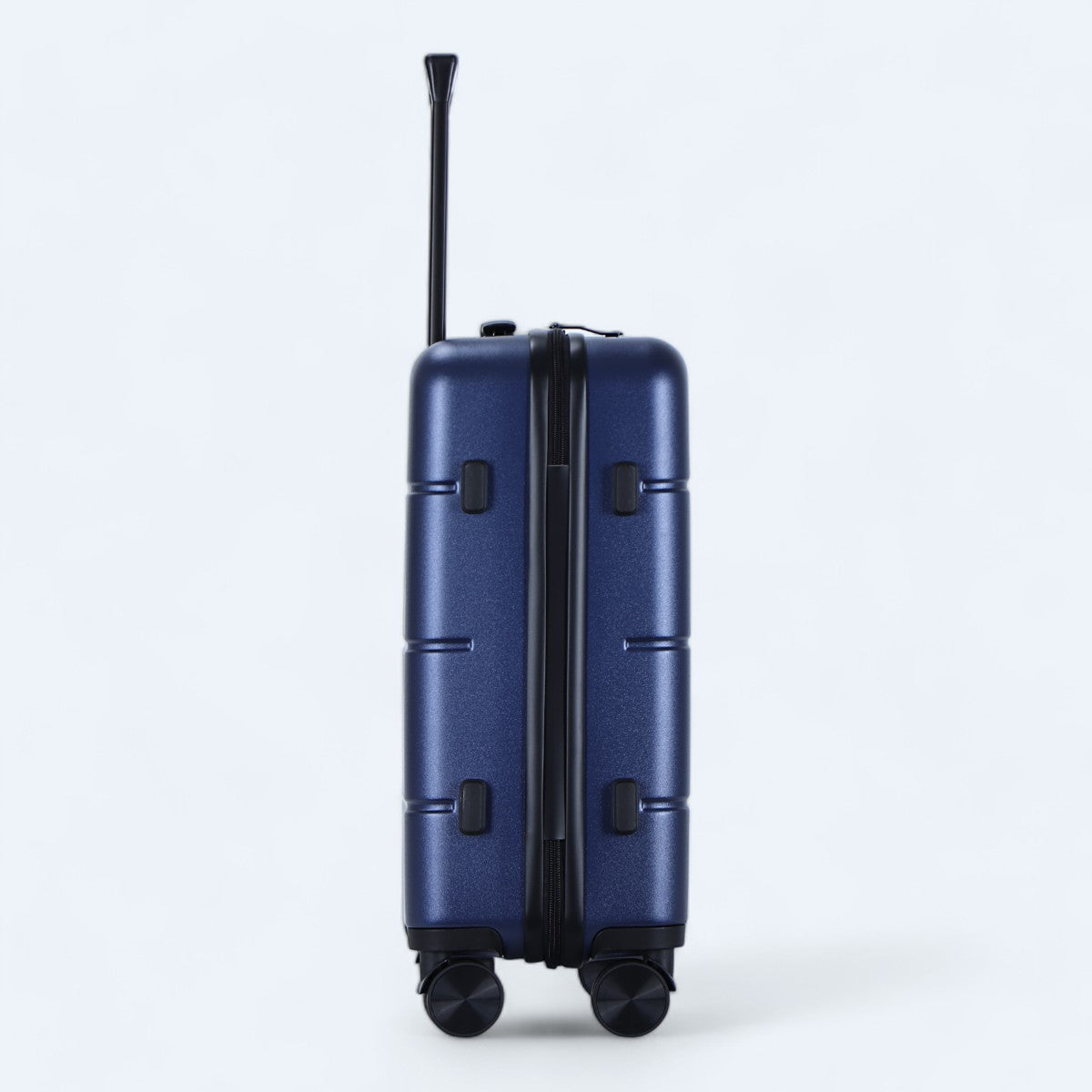 Hard shell luggage set 3-piece with 4-wheel spinner and combination lock, black and blue