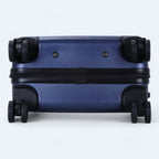 Hard shell luggage set 3-piece with 4-wheel spinner and combination lock, black and blue