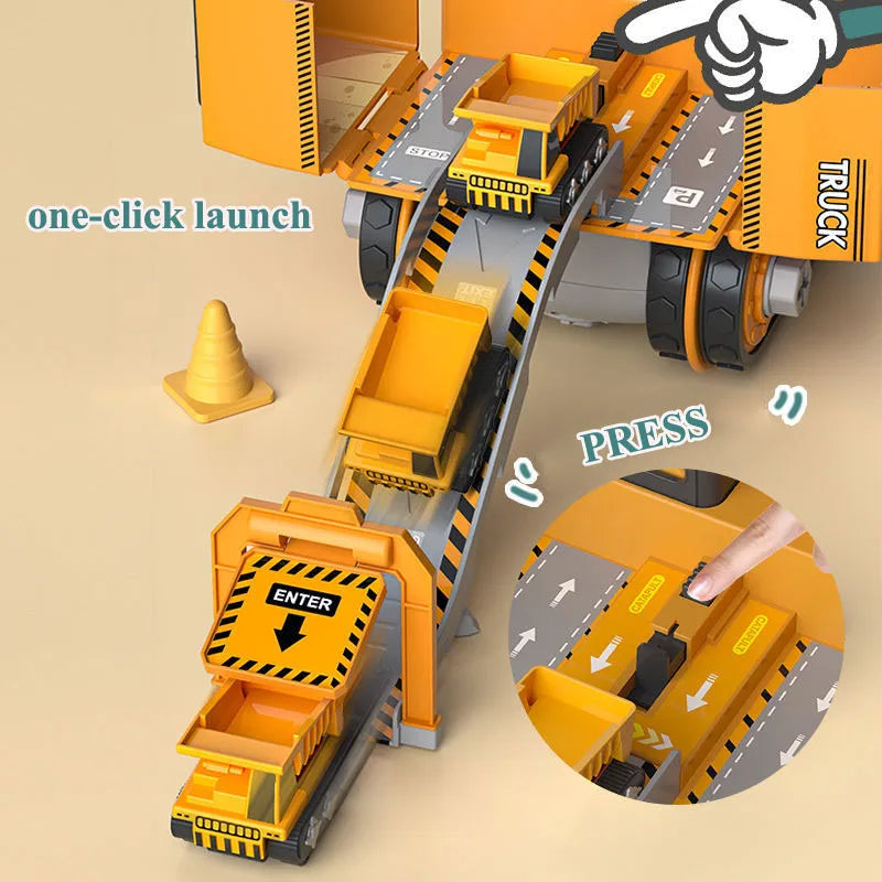 Construction vehicle toy set for kids with electric and manual screwdriver, ages 3 and up