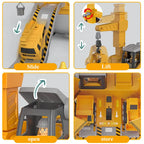 Construction vehicle toy set for kids with electric and manual screwdriver, ages 3 and up