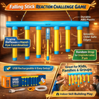Kids reflex game reaction trainer falling stick drop challenge, adjustable speed